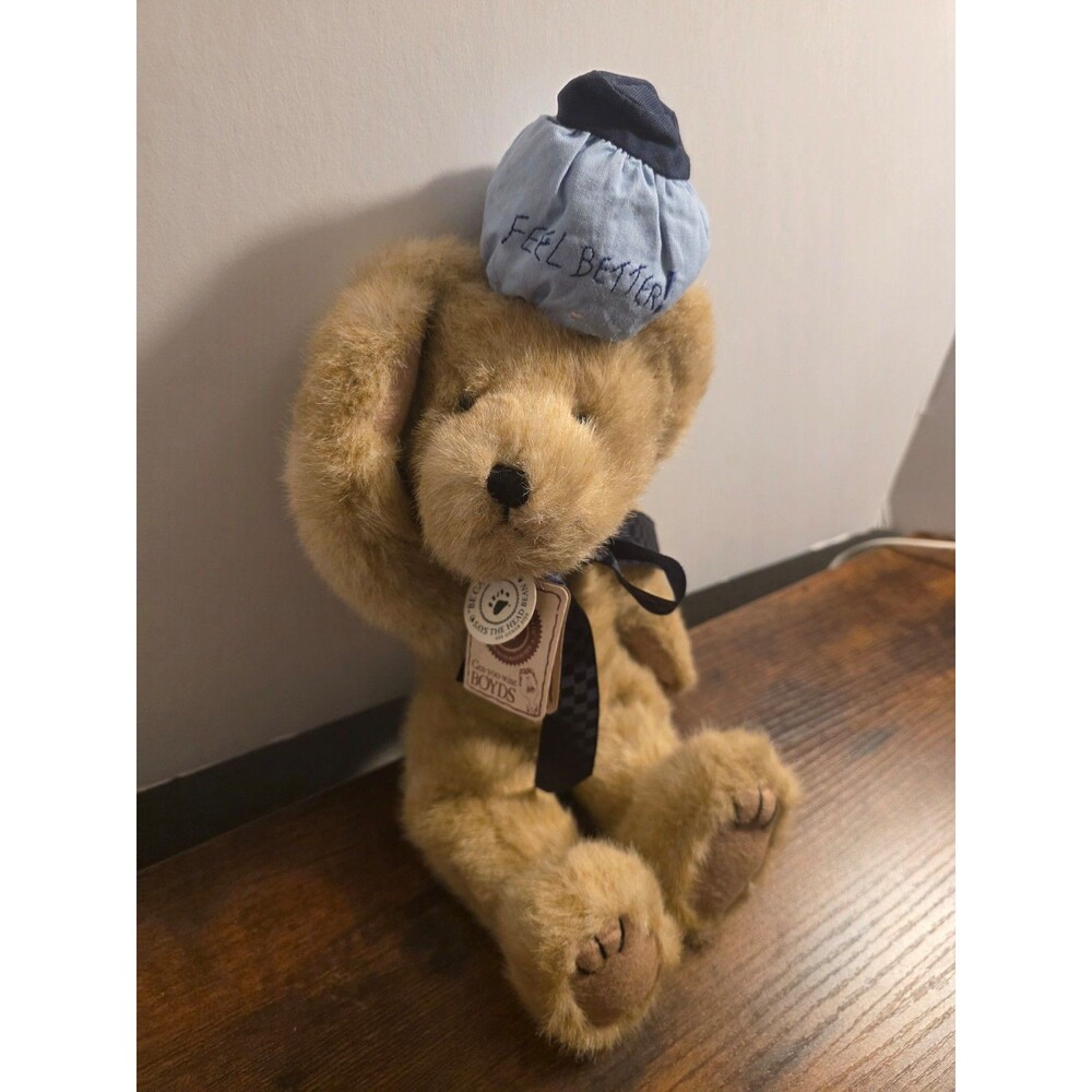 Boyds Bears Hopin U Feelbetta 14" Plush Bear Tags Retired